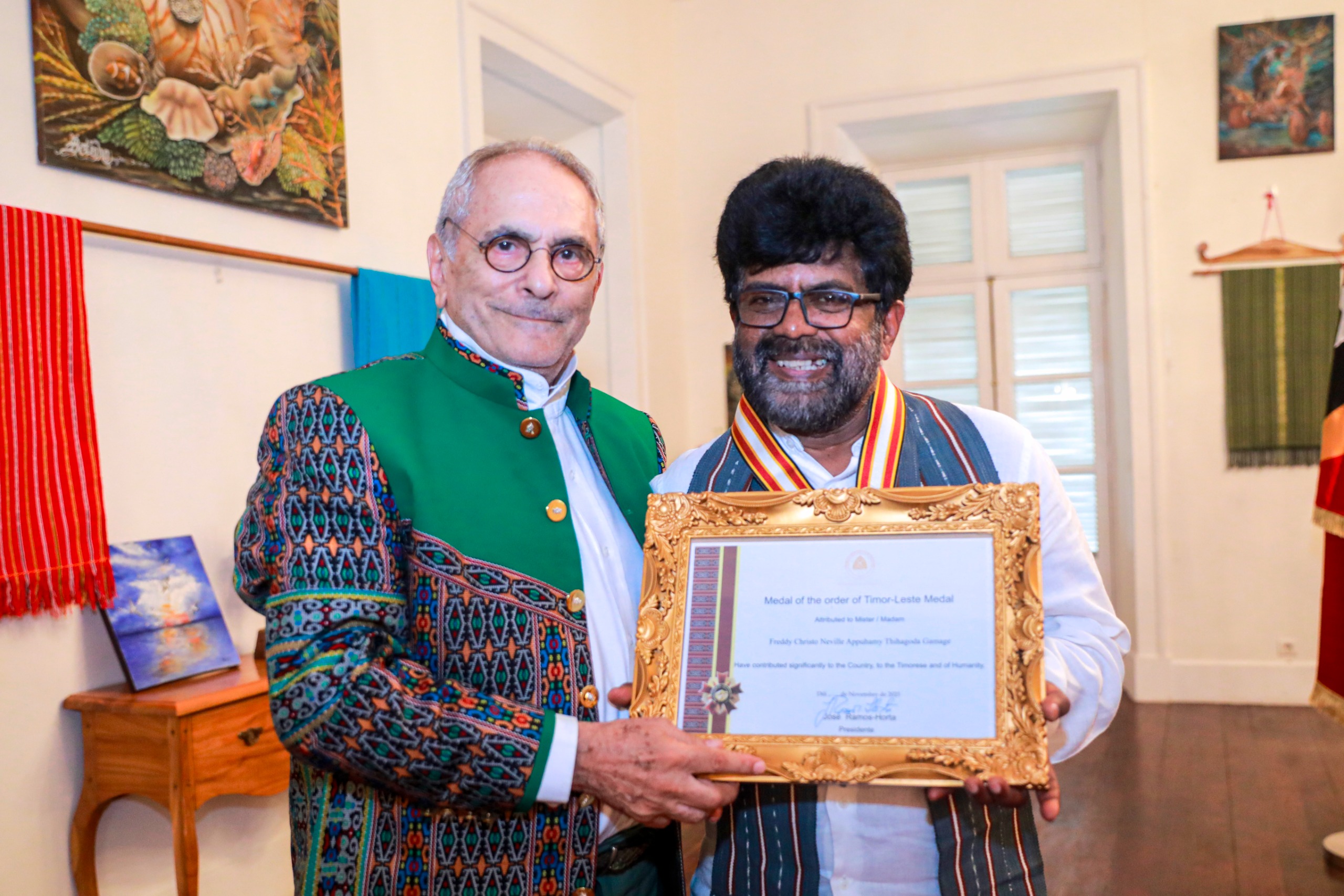 Freddy Gamage honoured in Timor – Leste